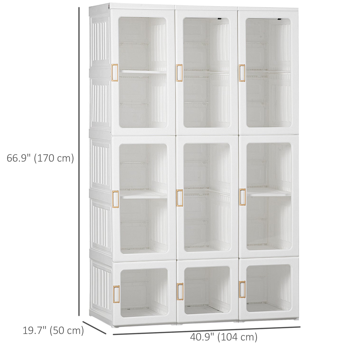 Penderie pliable modulaire avec rangements cubes et tringles