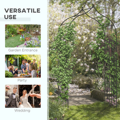 Arche de jardin treillis décorative 265 cm