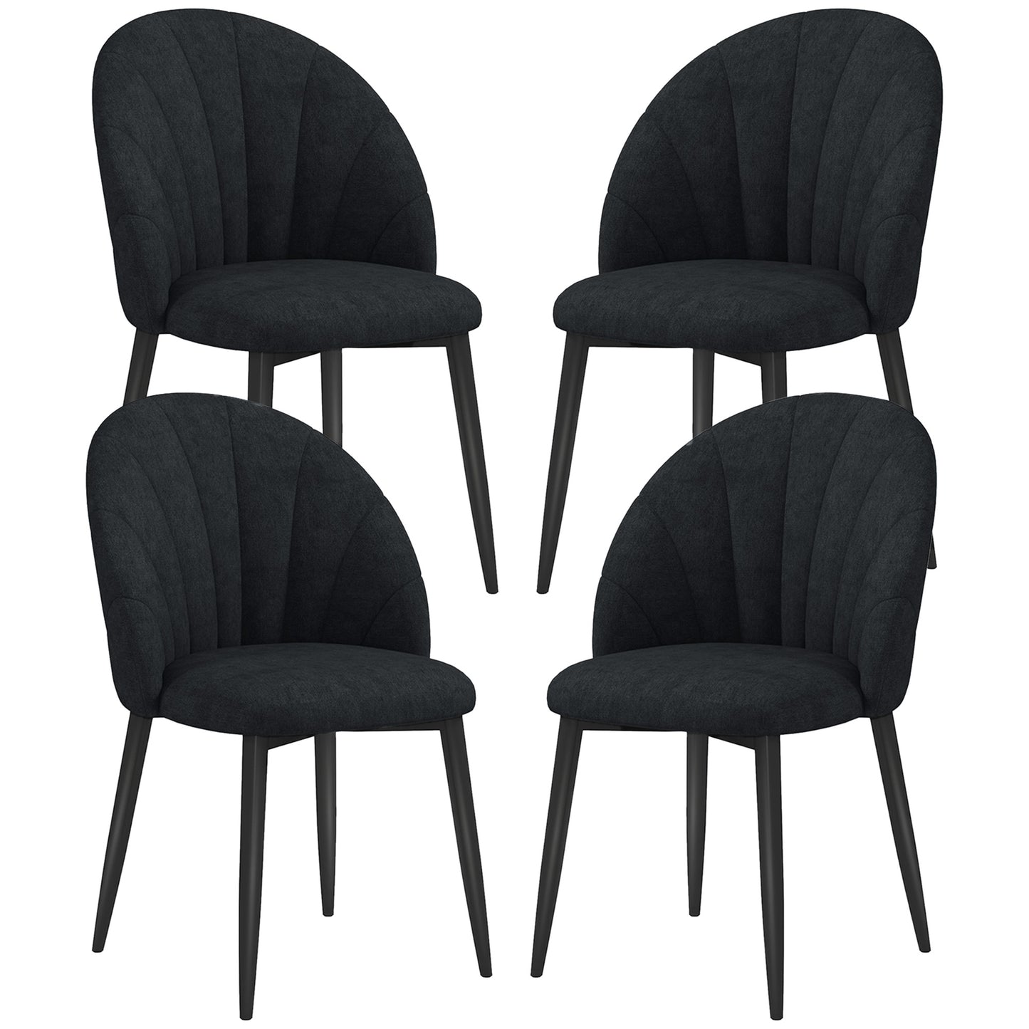 Chaises de salle à manger rembourrées ensemble de 4