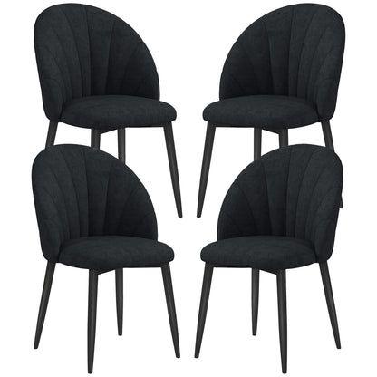 Chaises de salle à manger rembourrées ensemble de 4