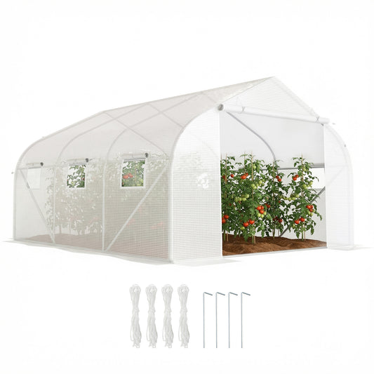 Serre tunnel portable 3,5x3x2m structure acier galvanisé