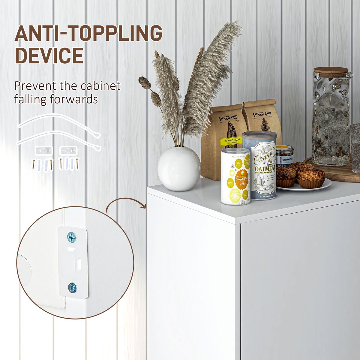Buffet de cuisine moderne avec rangement