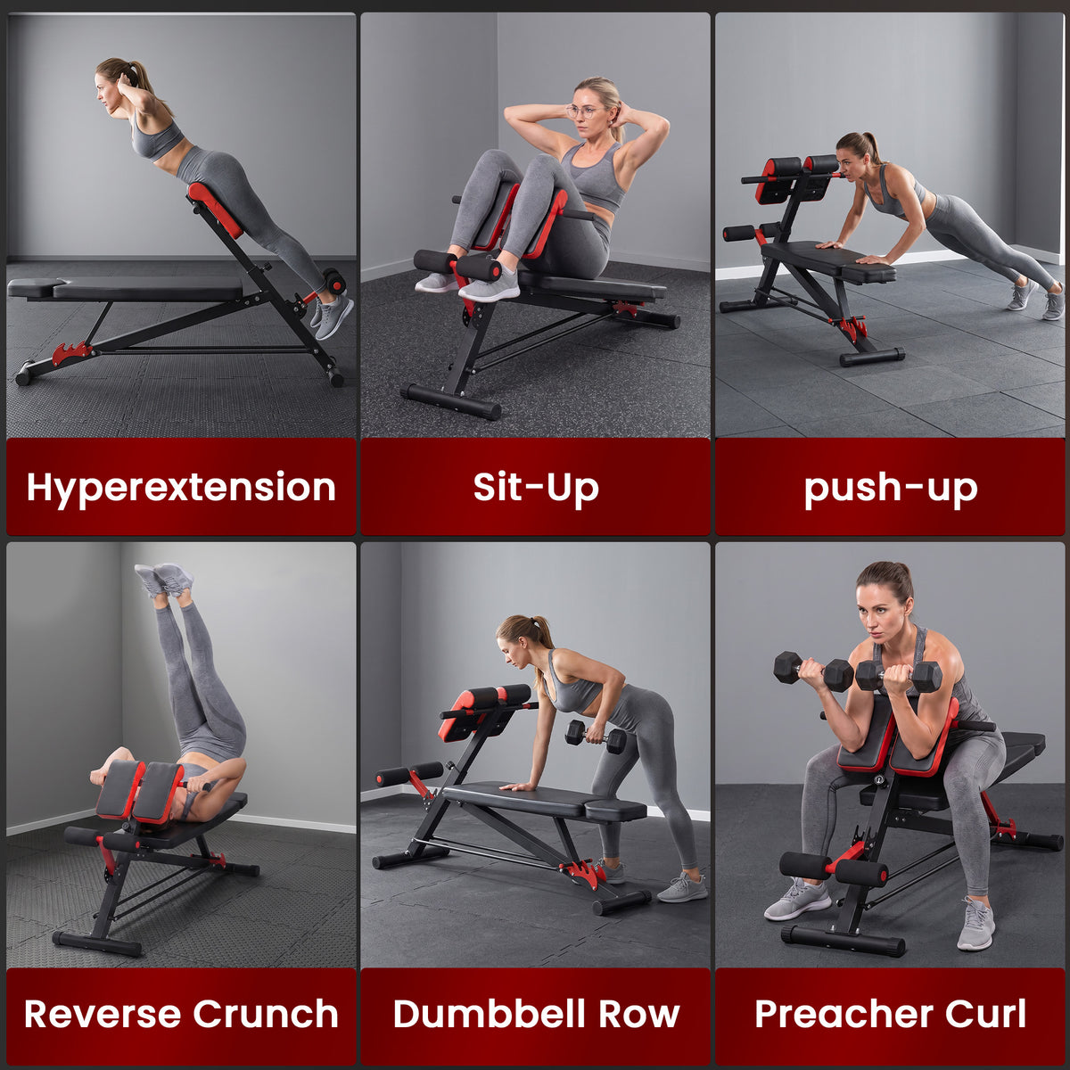 Banc de musculation multifonctionnel réglable