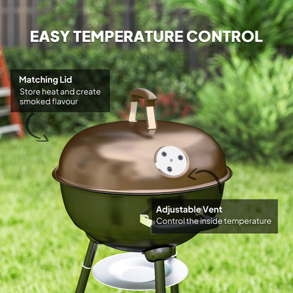 BBQ au charbon portable 17 pouces avec accessoires