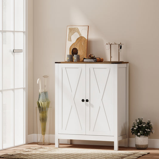Armoire à chaussures portes de grange style fermette