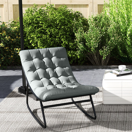 Chaise berçante extérieure maille respirante acier