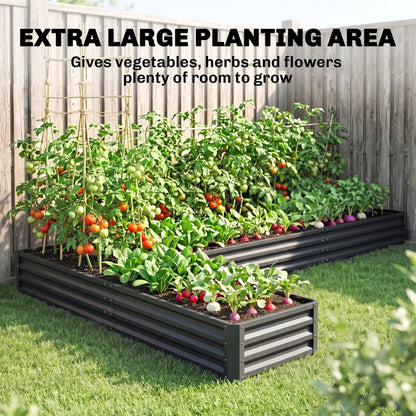 Bac de jardin surélevé L 208 cm acier galvanisé