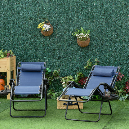 Chaise longue zéro gravité pliable avec auvent