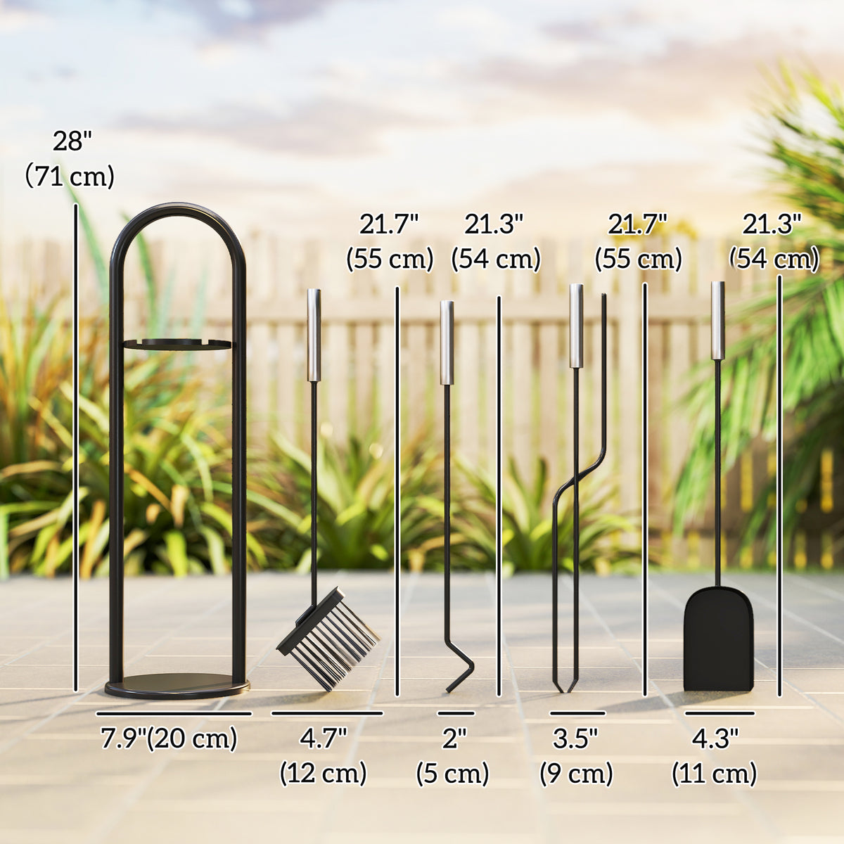 Ensemble d'outils pour foyer — Lot de 5