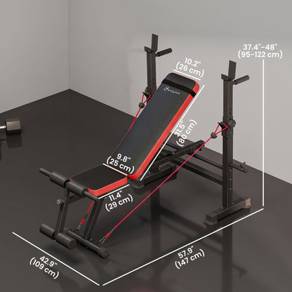 Banc de musculation réglable avec support de développé couché