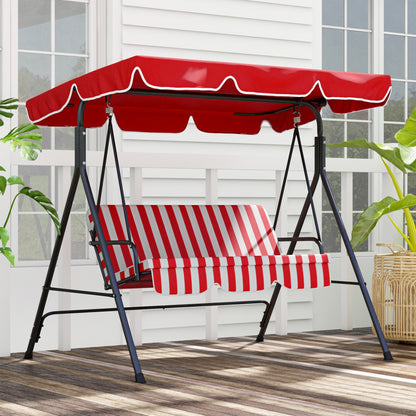 Balancelle de patio 3 places avec auvent ajustable