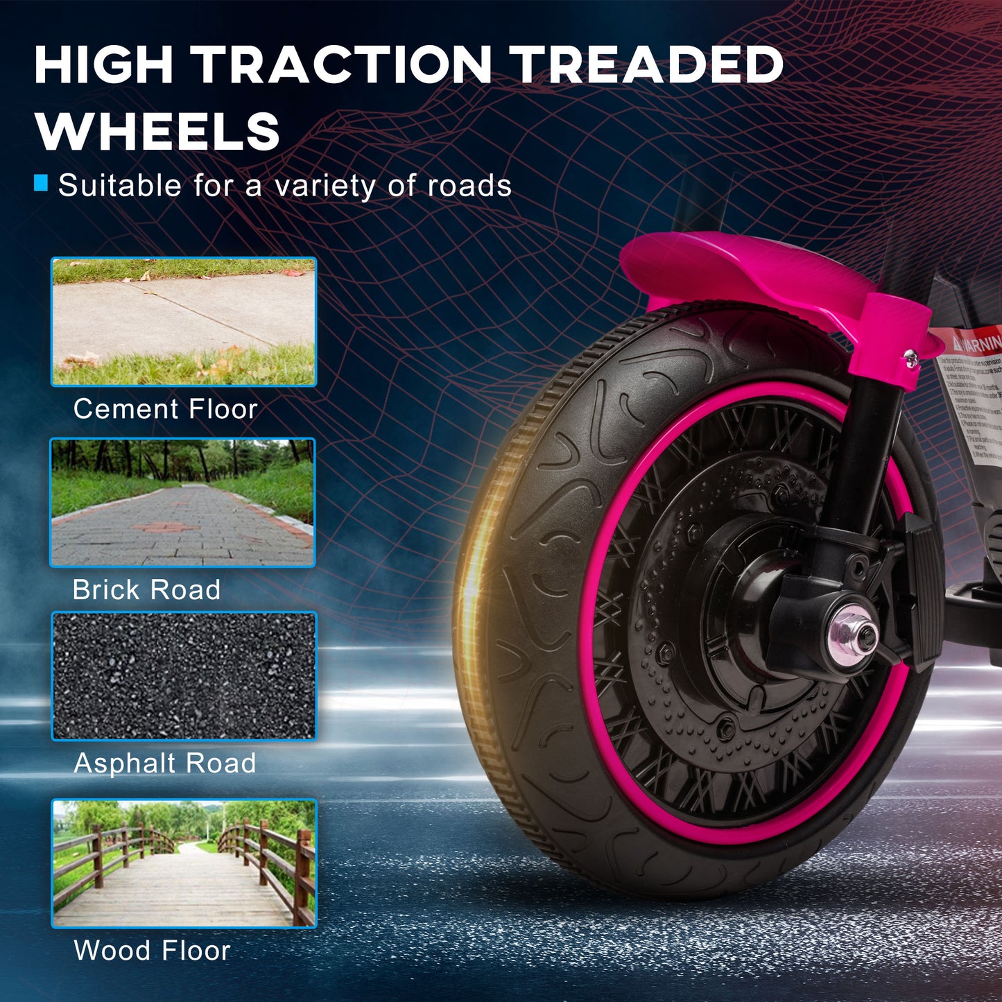 Moto électrique enfant 6V avec roues stabilisatrices