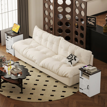 Tables de chevet style rustique — Lot de 2