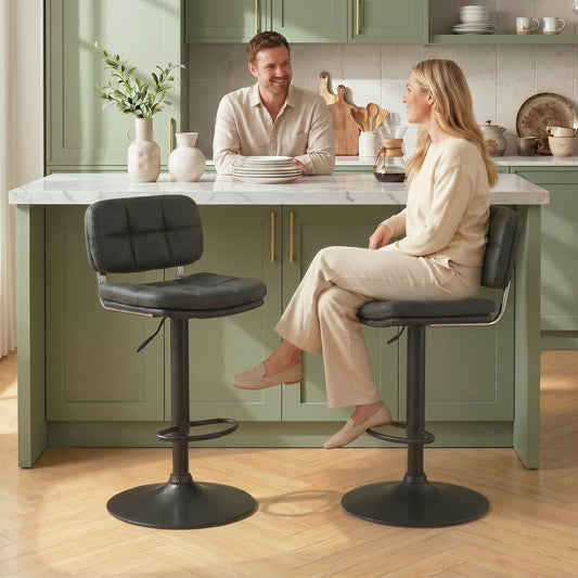 Ensemble de 2 tabourets de bar pivotants