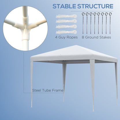 Tente de réception portative avec pieds habillés — 274 cm