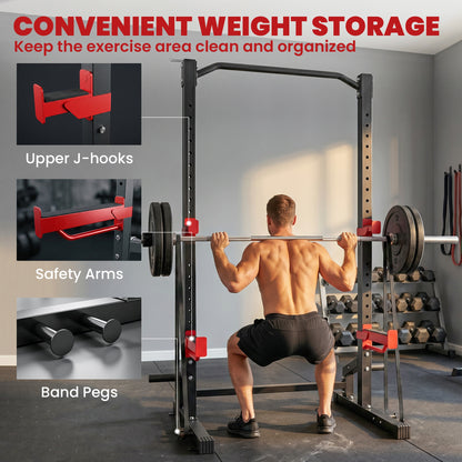 Cage de musculation robuste pour entraînement à domicile