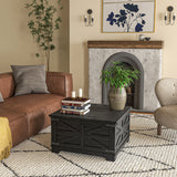 Table basse style champêtre avec rangement caché