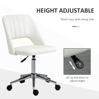 Chaise de bureau mi-hauteur velours forme festonnée pivotante