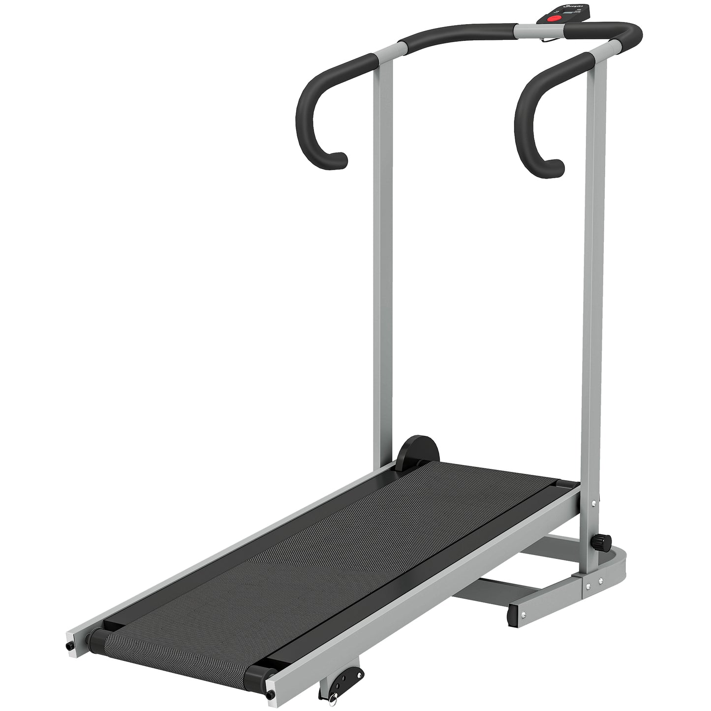 Tapis de marche pliant inclinable avec barre et écran LCD