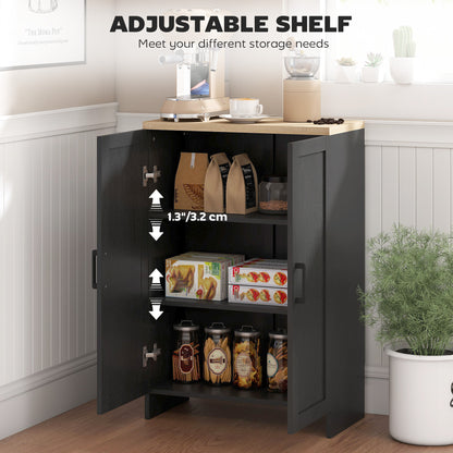 Armoire de rangement avec portes et étagère ajustable