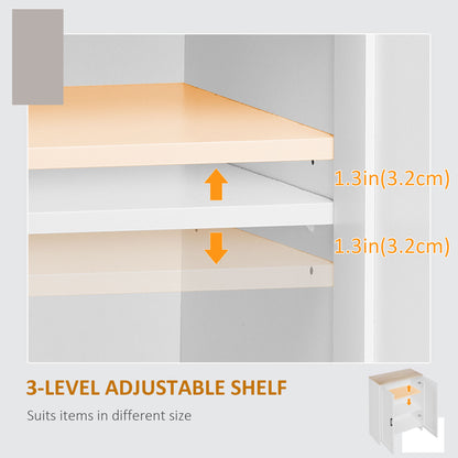 Armoire de rangement avec portes et étagère ajustable