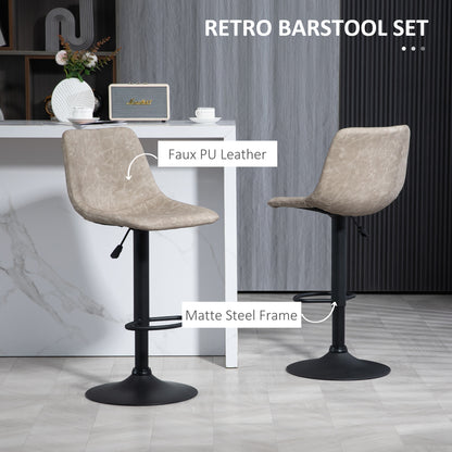 Tabourets de bar ajustables pivotants ensemble de 2