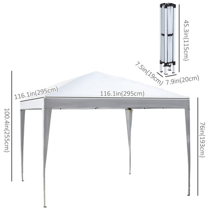 Tente de jardin escamotable 3 x 3 m avec sac