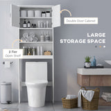 Armoire au-dessus des toilettes avec étagères ouvertes