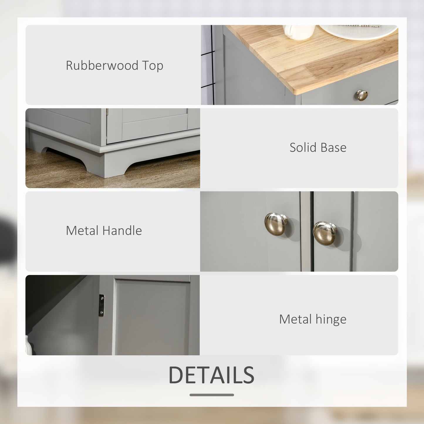 Buffet moderne avec rangement tiroirs et tablettes ajustables