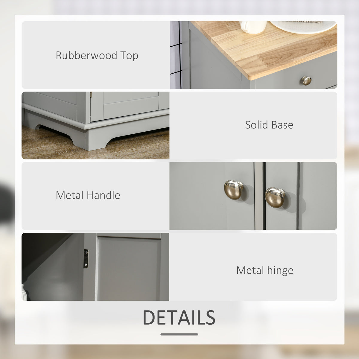 Buffet moderne avec rangement tiroirs et tablettes ajustables
