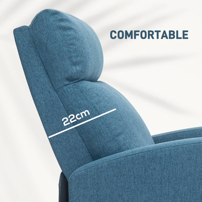 Fauteuil inclinable manuel rembourré lin pour salon