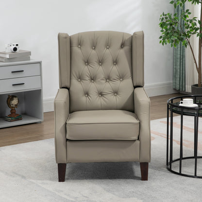 Fauteuil d'appoint cuir synthétique rembourrage épais — kaki