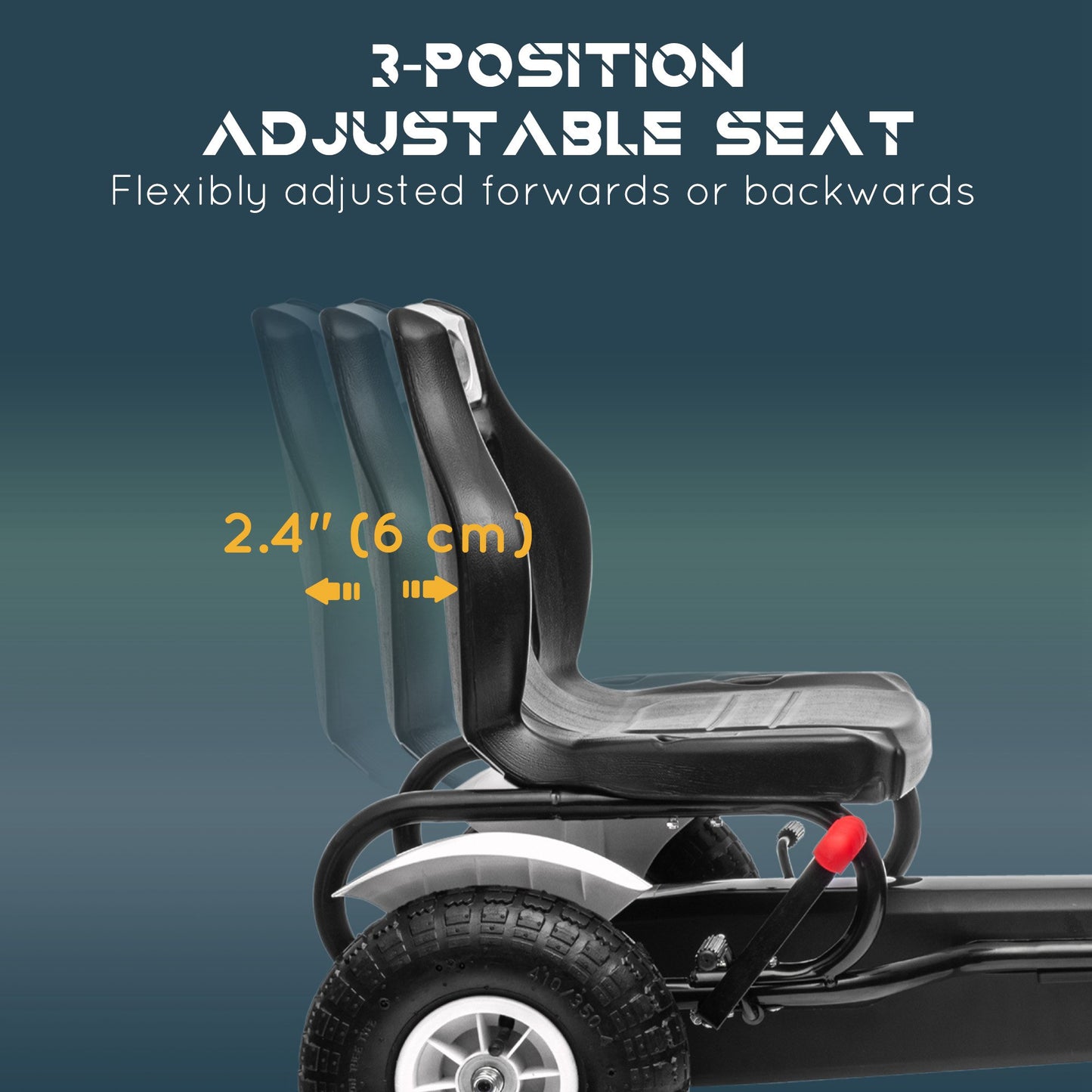 Kart à pédales pour enfants avec freins