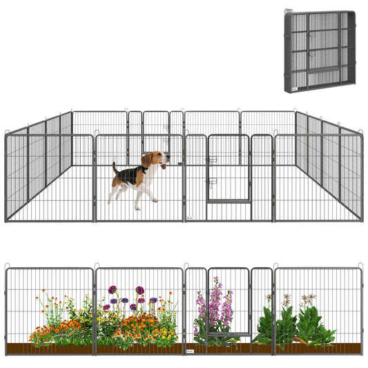 Parc pour chiens modulaire en acier robuste