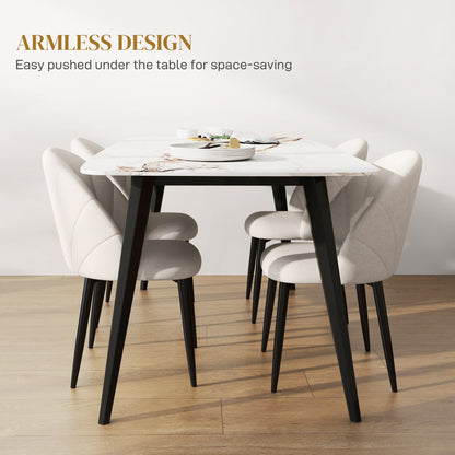Chaises de salle à manger rembourrées ensemble de 4