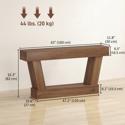 Console vintage pour entrée en bois d'ingénierie