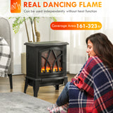 Foyer électrique sur pied avec flamme réaliste 1500W