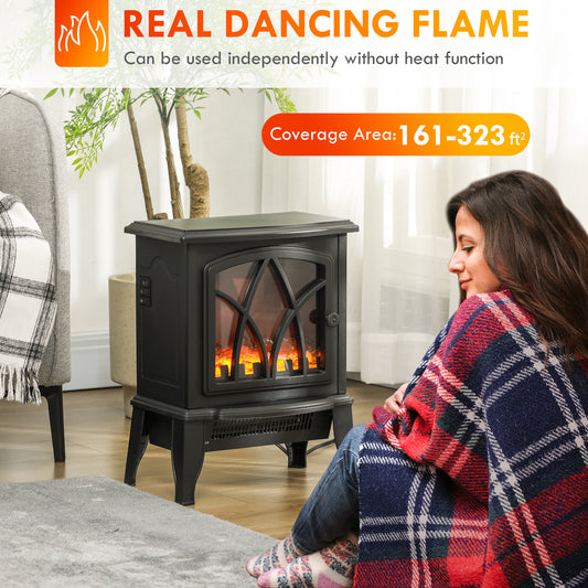 Foyer électrique sur pied avec flamme réaliste 1500W