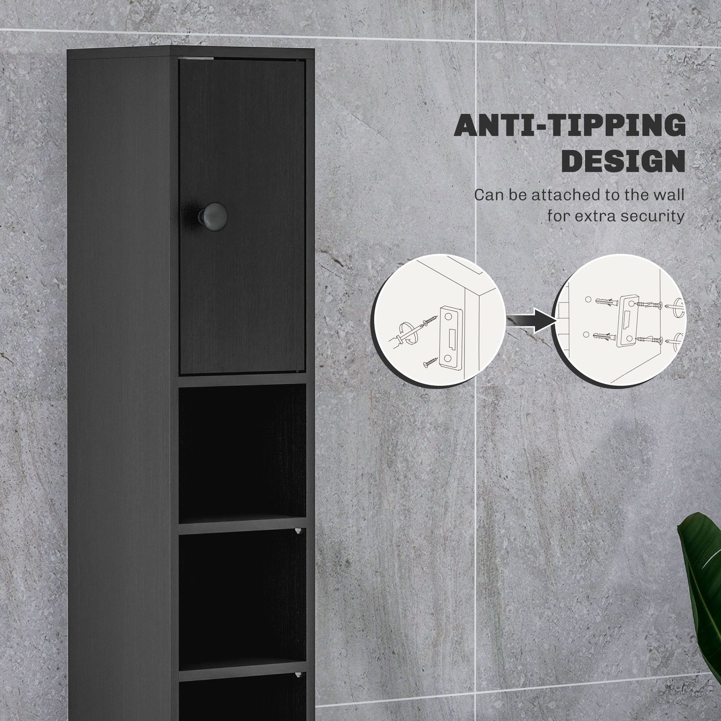 Armoire de salle de bain haute autoportante