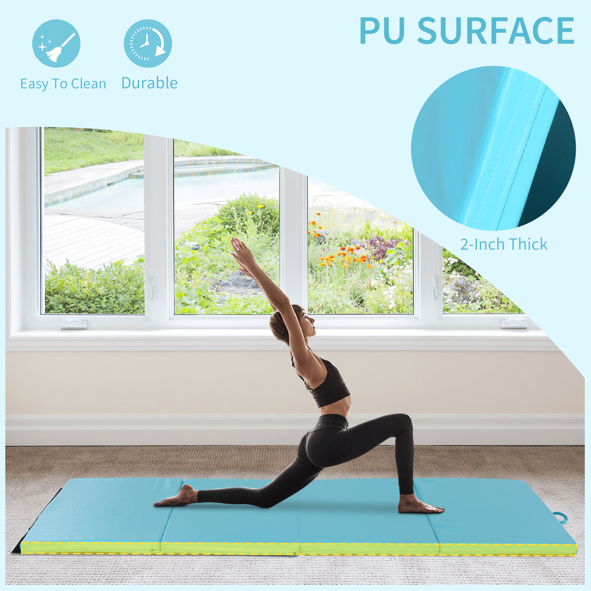 Tapis de gymnastique pliable en mousse