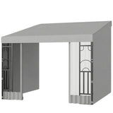 Pergola murale en acier 3 x 3 m avec rideaux