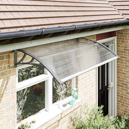 Auvent de porte en polycarbonate creux — Transparent