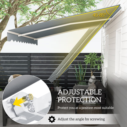 Auvent rétractable patio aluminum réglable