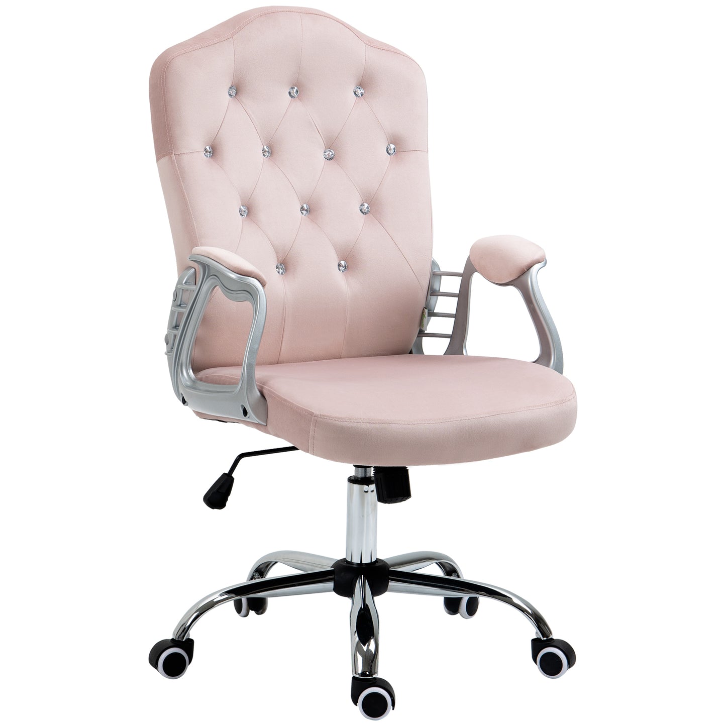 Chaise bureau velours style français boutons cristal