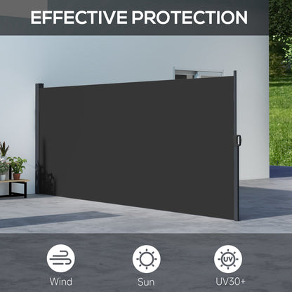 Auvent rétractable latéral 4m x 1,8m pour terrasse