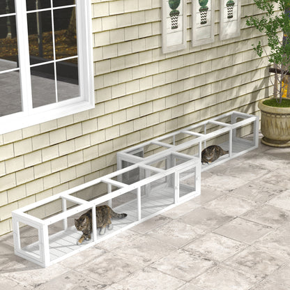 Tunnel pour chat extensible 200cm forme L extérieur