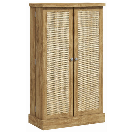 Armoire de cuisine en rotin avec étagères réglables 104 cm