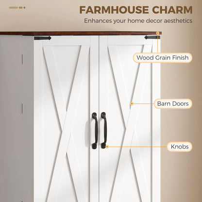 Armoire de cuisine haute de rangement style fermette