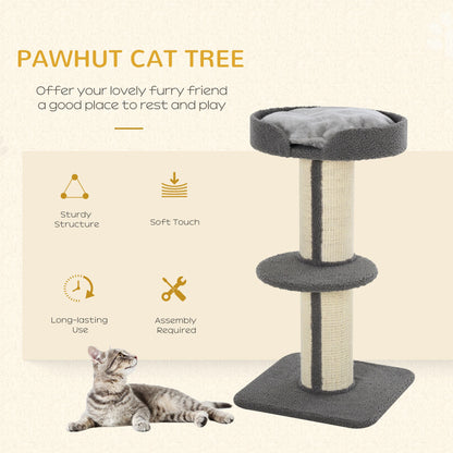 Arbre à chat multiétage avec griffoir en sisal et lit