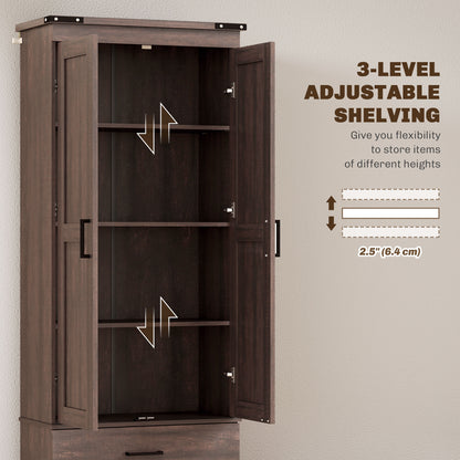 Armoire de cuisine haute 4 niveaux avec tiroirs